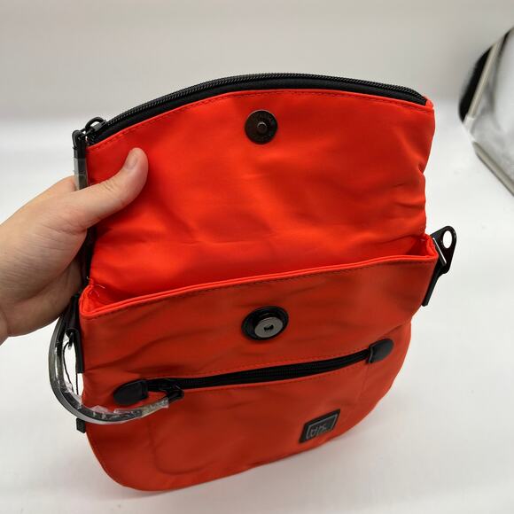IHKWIP Foldover Saddle Crossbody with RFID Card Holder Blood Orange - Picture 3 of 16
